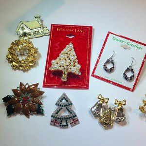 Holiday Collection - brooches and earrings